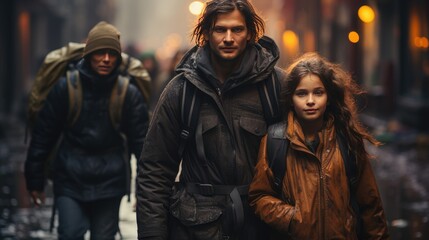 Fototapeta premium Climate Refugees