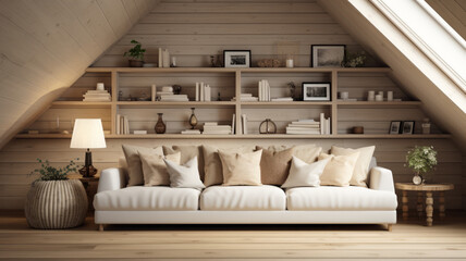 Fototapeta na wymiar photograph of Rustic interior design of modern bedroom.generative ai