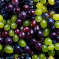Image of a luscious bunch of grapes of various colors. Green, purple, red.