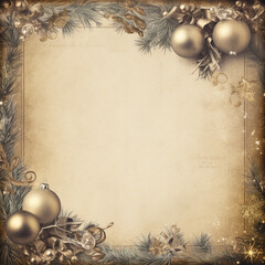 vintage christmas greeting card, christmas border vintage concept