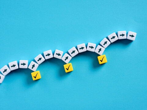 Task fulfillment or accomplishment. Project tracking and managing project timeline. Verification in business.