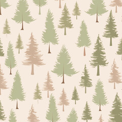 Obraz premium seamless pattern with fir trees