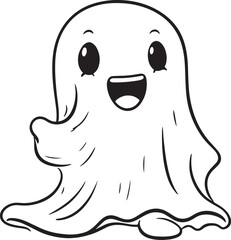 Halloween Skeleton Ghost Skeleton creepy character scary creature with skull and bones isolated on white background silhouette vector  