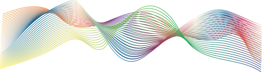 spectrum gradient line wave for element design