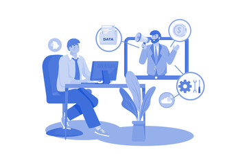 A business coach provides guidance to a startup company.