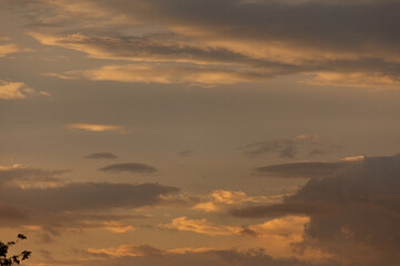 Cloudy sunset, sky before sunset