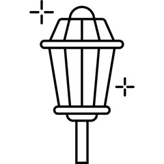 Fototapeta na wymiar Garden Lamp Icon