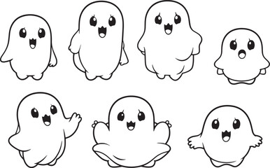 Halloween Skeleton Ghost Skeleton creepy character scary creature with skull and bones isolated on white background silhouette vector  