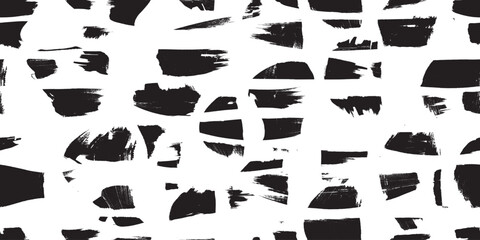 Glitch distorted grungy abstract forms . Brush strokes seamless pattern texture. Grange shapes .Grunge textured . Vector shapes with brush strokes .Screen print endless pattern texture