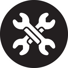 double wrench glyph icon
