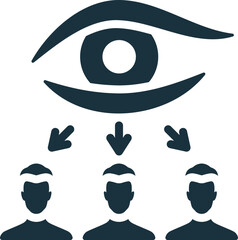 Overseeing icon. Monochrome simple sign from operation management collection. Overseeing icon for logo, templates, web design and infographics.