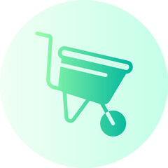 wheelbarrow gradient icon