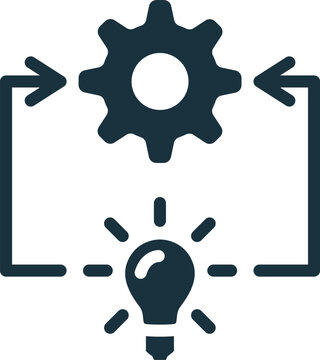 Implementation icon. Monochrome simple sign from operation management collection. Implementation icon for logo, templates, web design and infographics.