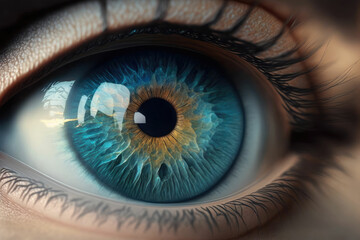 Abstract human eye, beautiful closeup zoom