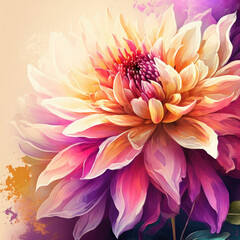 Beautiful dahlia flower, spectacular flower background