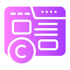 copyright gradient icon
