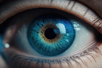 Abstract human eye, beautiful closeup zoom