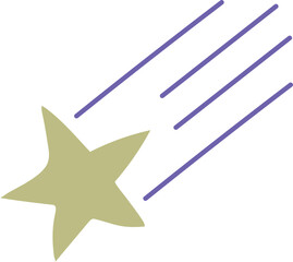 shooting star isloated