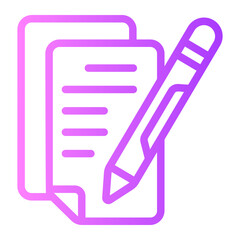 content writing gradient icon