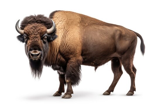 bison on white