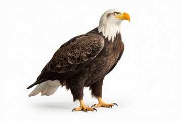 bald eagle on white