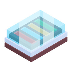 Ready to use dairy notebooks isometric icon 