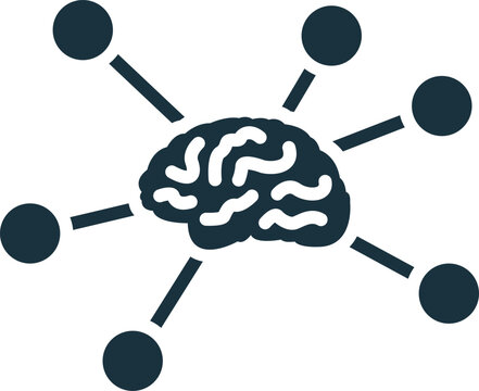 Mind map icon. Monochrome simple sign from productivity collection. Mind map icon for logo, templates, web design and infographics.