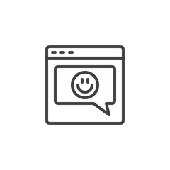 Customer feedback line icon