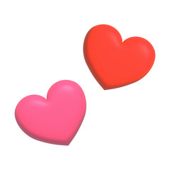 heart 3d design cartoon style illustration for valentine, love, element, anniversary, gift, celebration