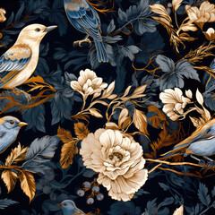 pattern with flowers seamless