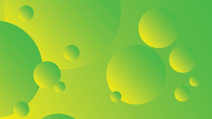 Green and yellow abstract circle gradient modern graphic background