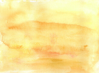 Abstract background. Watercolor blur. Various shades of yellow, ochre, orange and white. Pastel colors.