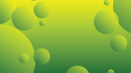 Green and yellow abstract circle gradient modern graphic background