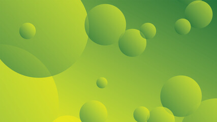 Green and yellow abstract circle gradient modern graphic background