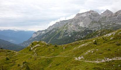 Fototapeta premium Dolomites Italy, close-up of the mountains