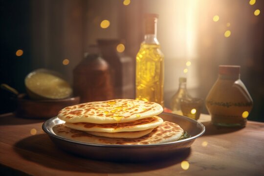 Parantha ghee fresh. Generate Ai