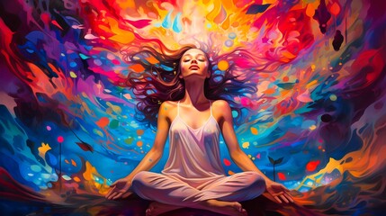 Obraz na płótnie Canvas Meditation Zen Mindfulness Spiritual Yoga