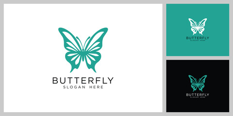 butterfly insect logo vector design