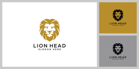 lion head logo vector animal