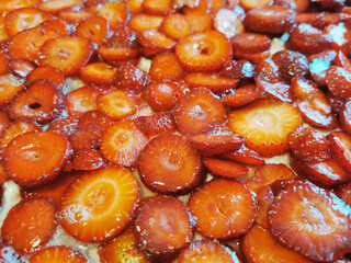 fresh strawberries texture