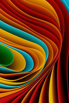 Smooth 3D curvy abstract background