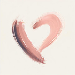 Colorful love heart shape design using paint brush stroke 4K