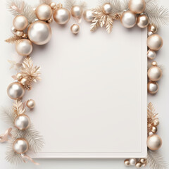 christmas frame on white
