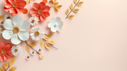 Lovely spring blossoms against a paper background.