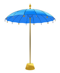 Obraz premium an illustration showing a Balinese umbrella. The illustration style is clean, simple, and refined. 