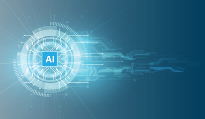 Obraz premium AI Content Generator. Chatbot technology, isometric. Technology and engineering. AI chat bot based on artificial intelligence and neural networks. Online training banner.