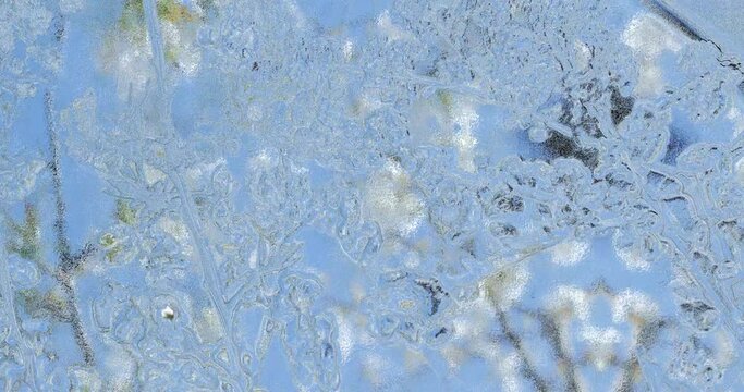 Digitally-rendered flowers and branches manifest in the metaverse, enveloped in a unique blue hue, visible through an AI-driven interface