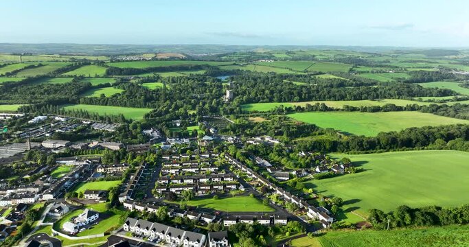 A beautiful housing estate in the old town Blarney Ireland 4k