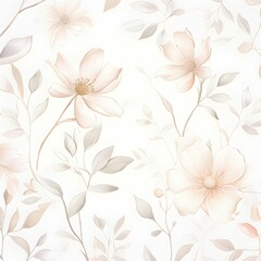 Beautiful floral background with flowers and leaves. Seamless pattern.