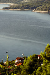 view of the sea from the mountain